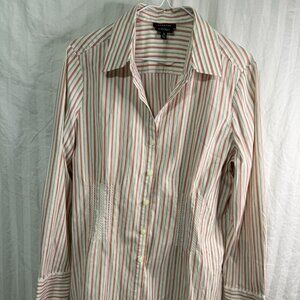 Beautiful Women's Nine West Stretch Size 14 Long sleeve Button Blouse